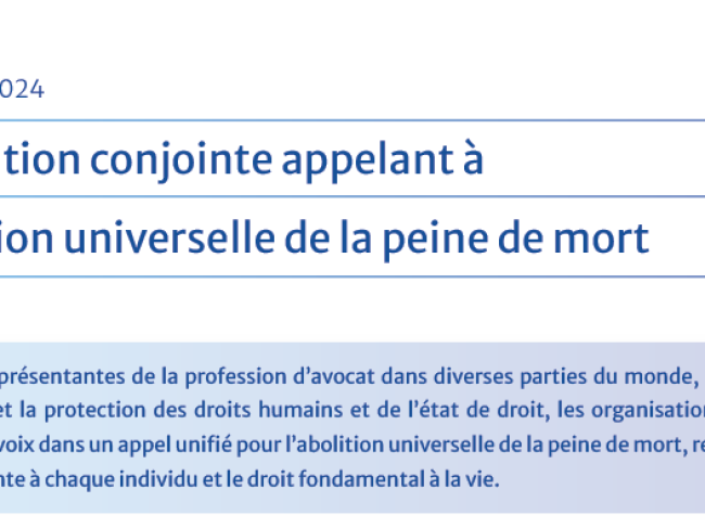 Journée mondiale contre la peine de mort : L’OIAD et 24 organisations appellent à l’abolition universelle